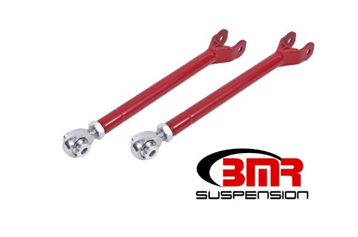 Picture of BMR 08 - 17 Challenger Lower Trailing Arms w Single Adj. Rod Ends - Red