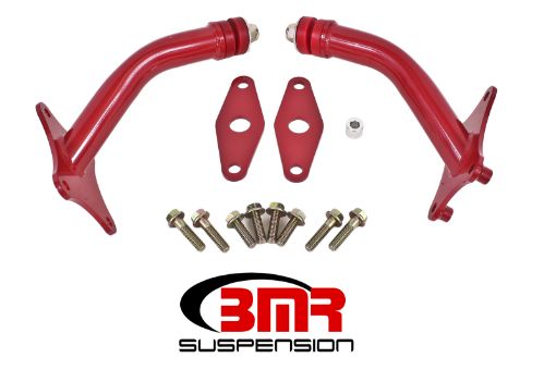 Picture of BMR 16 - 17 6th Gen Camaro Motor Mount Kit w Integrated Stands (Polyurethane) - Red