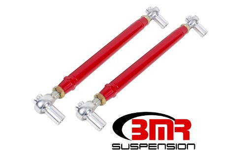 Picture of BMR 79 - 98 Fox Mustang Chrome Moly Lower Control Arms w Double Adj. Rod Ends - Red