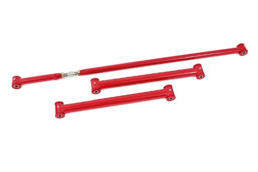 Picture of BMR 82 - 02 3rd Gen F - Body On - Car Adj. Rear Suspension Kit (Polyurethane) - Red