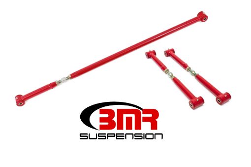 Picture of BMR 82 - 02 3rd Gen F - Body On - Car Adj. Rear Suspension Kit (Polyurethane) - Red