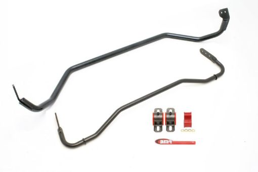Picture of BMR 08 - 09 Pontiac G8 Front Rear Sway Bar Kit w Bushings - Black Hammertone