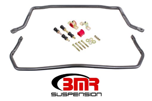 Picture of BMR 78 - 87 G - Body Front Rear Sway Bar Kit w Bushings - Black Hammertone