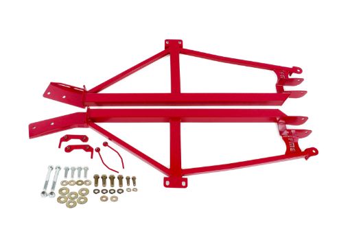 Picture of BMR 93 - 02 F - Body Non - Convertible Bolt - On 4 - Point Subframe Connectors - Red