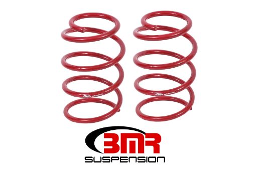 Picture of BMR 05 - 14 S197 Mustang GT Front Performance Version Lowering Springs - Red
