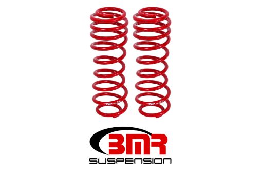 Picture of BMR 05 - 14 S197 Mustang GTGT500 Rear PerformanceDrag Lowering Springs - Red