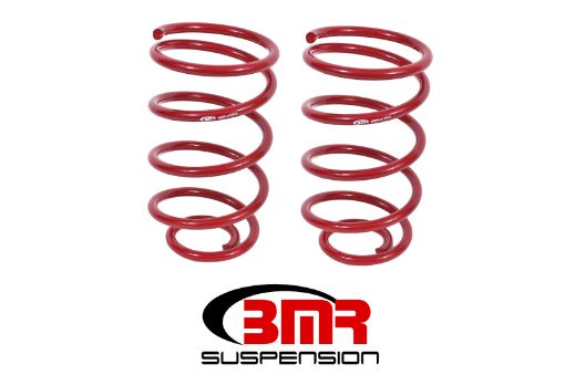 Picture of BMR 64 - 66 A - Body Rear Lowering Springs - Red