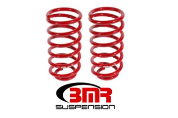 Picture of BMR 79 - 04 Ford Mustang (Ex. 99 - 04 Mustang Cobras w IRS) 1in Drop Rear Lowering Springs - Red