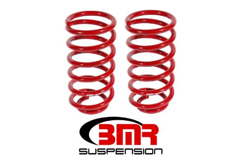 Picture of BMR 79 - 04 Ford Mustang (Ex. 99 - 04 Mustang Cobras w IRS) 1in Drop Rear Lowering Springs - Red