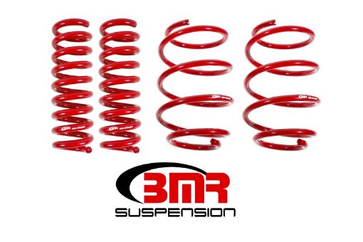 Picture of BMR 16 - 17 6th Gen Camaro V8 Performance Version Lowering Springs (Set Of 4) - Red