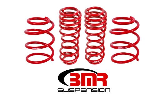 Picture of BMR 05 - 14 S197 Mustang GT Handling Version Lowering Springs (Set Of 4) - Red
