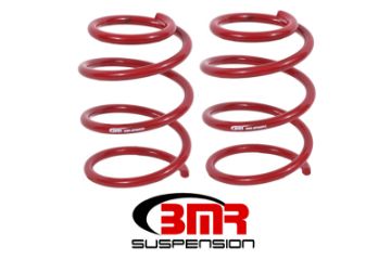 Picture of BMR 05 - 14 S197 Mustang GT Front Handling Version Lowering Springs - Red