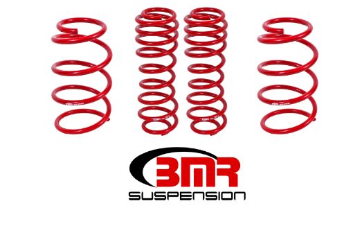 Picture of BMR 07 - 14 Shelby GT500 Drag Lowering Springs (Set Of 4) - Red