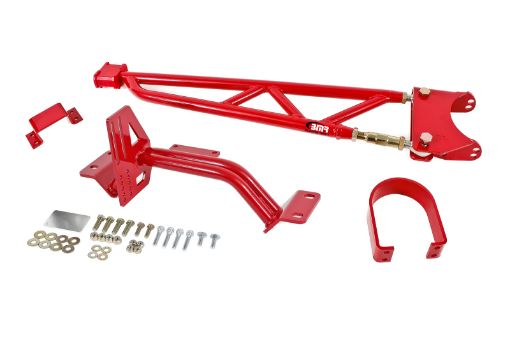 Picture of BMR 93 - 02 F - Body w DSL Torque Arm Tunnel Mount (For Long Tube Headers) - Red