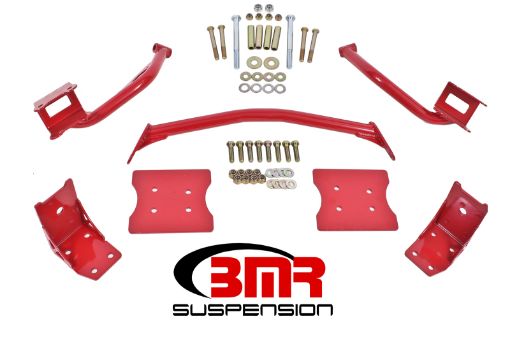 Picture of BMR 79 - 04 Fox Mustang Torque Box Reinforcement Plate Kit(TBR005R And TBR003R) - Red