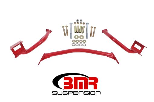 Picture of BMR 79 - 04 Fox Mustang Tubular Style Upper Torque Box Reinforcement Plates - Red