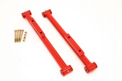 Picture of BMR 91 - 96 B - Body Non - Adj. STD. Length Lower Control Arms (Polyurethane) - Red