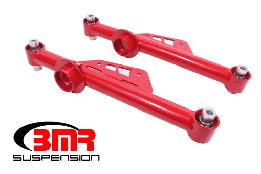 Picture of BMR 79 - 98 Fox Mustang Non - Adj. Lower Control Arms w Spherical Bearings - Red
