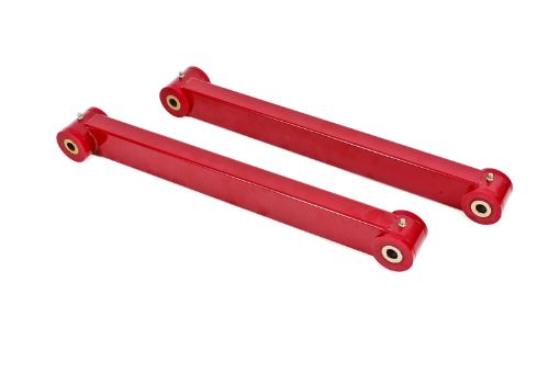 Picture of BMR 05 - 14 S197 Mustang Non - Adj. Boxed Lower Control Arms (Polyurethane) - Red