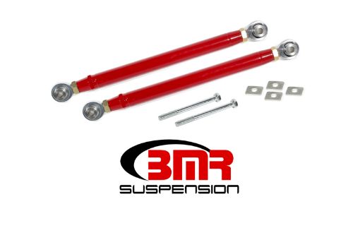 Picture of BMR 16 - 17 6th Gen Camaro Rear Double Adj. Rod Ends Toe Rods - Red