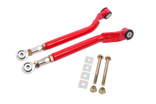 Picture of BMR 08 - 17 Challenger Rear On - Car Adj. Toe Rods DelrinRod End Combo - Red