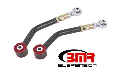 Picture of BMR 08 - 17 Challenger Upper Control Arms On - Car Adj. Rod Ends (Polyurethane) - Black Hammertone