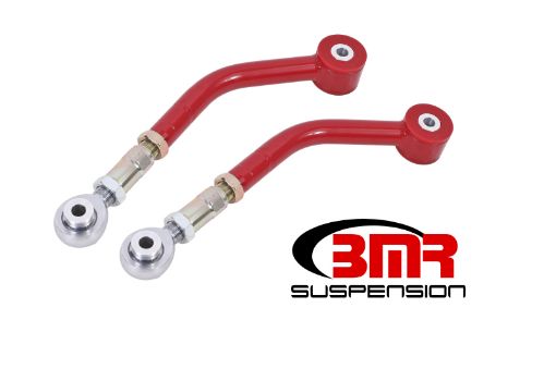 Picture of BMR 08 - 17 Challenger Upper Control Arms On - Car Adj. Rod Ends (Polyurethane) - Red