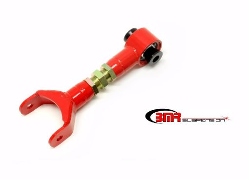 Picture of BMR 11 - 14 S197 Mustang Upper Control Arm On - Car Adj. w Spherical Bearings - Red