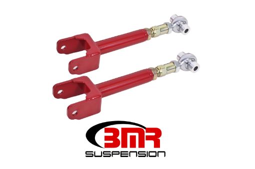 Picture of BMR 64 - 67 A - Body Upper Control Arms On - Car Adj. Rod Ends - Red