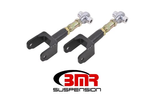 Picture of BMR 68 - 72 A - Body Upper Control Arms On - Car Adj. Rod Ends - Black Hammertone