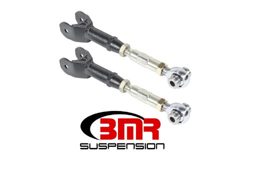 Picture of BMR 16 - 17 6th Gen Camaro Upper Trailing Arms w On - Car Adj. Rod Ends - Black Hammertone