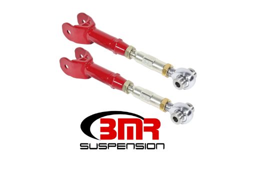 Picture of BMR 16 - 17 6th Gen Camaro Upper Trailing Arms w On - Car Adj. Rod Ends - Red
