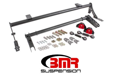 Picture of BMR 05 - 14 S197 Mustang Rear Bolt - On Hollow 35mm Xtreme Anti - Roll Bar Kit (Poly) - Black Hammertone