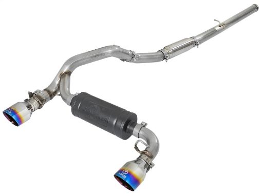 Picture of aFe Takeda 3in 304 SS Cat - Back Exhaust System w Blue Flame Tip 16 - 18 Ford Focus RS I4 - 2.3L (t)