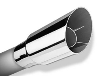 Picture of Borla Universal Polished Tip Single Round Angle - Cut (inlet 3in. Outlet 3 12in) NO Returns