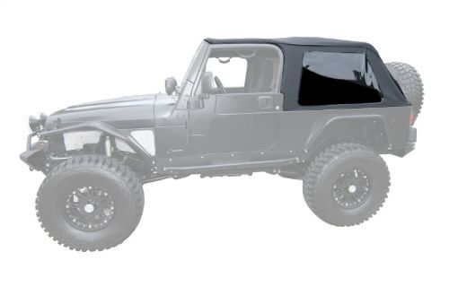 Picture of Rampage 2004 - 2006 Jeep Wrangler(TJ) LJ Unlimited Frameless Soft Top Kit - Black Diamond