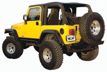 Picture of Rampage 1997 - 2006 Jeep Wrangler(TJ) Excludes LJ Unlimited Frameless Soft Top Kit - Black Diamond