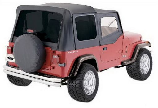 Picture of Rampage 1988 - 1995 Jeep Wrangler(YJ) OEM Replacement Top - Black Diamond