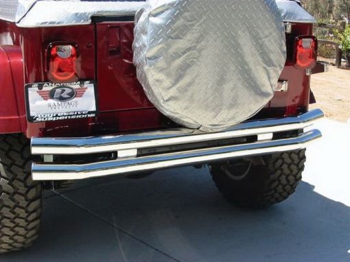 Picture of Rampage 1976 - 1983 Jeep CJ5 Double Tube Rear Bumper - Stainless