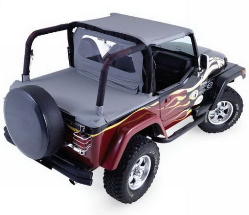 Picture of Rampage 1992 - 1995 Jeep Wrangler(YJ) Cab Soft Top And Tonneau Cover - Black Denim