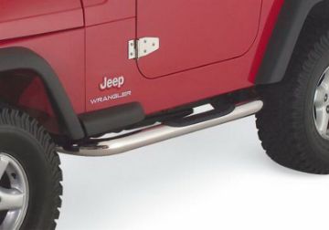 Picture of Rampage 1987 - 1995 Jeep Wrangler(YJ) 3 Inch Round Nerf Bar - Polished