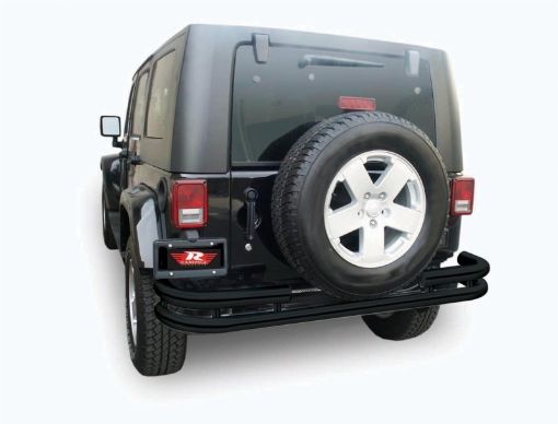 Picture of Rampage 2007 - 2018 Jeep Wrangler(JK) Double Tube Rear Bumper - Black