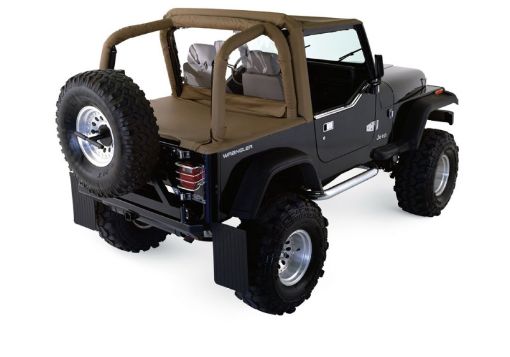 Picture of Rampage 1997 - 2002 Jeep Wrangler(TJ) Roll Bar Pad Cover Kit - Black Denim