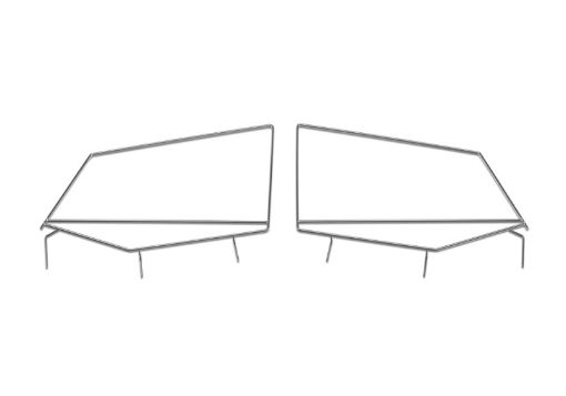 Picture of Rampage 1987 - 1995 Jeep Wrangler(YJ) Window Frame Only - Black