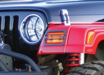 Picture of Rampage 1997 - 2006 Jeep Wrangler(TJ) Euro Front Light Guard Kit - Black