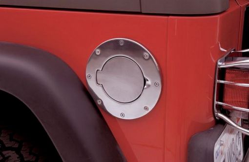 Picture of Rampage 1997 - 2006 Jeep Wrangler(TJ) Billet Style Gas Cover - Polished