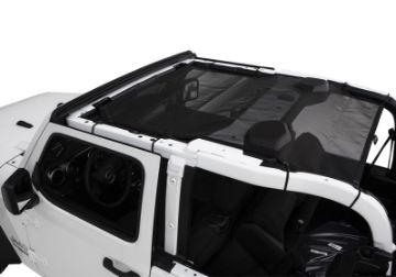 Picture of Rampage 2018 - 2019 Jeep Wrangler(JL) Sport 2 - Door Mesh Shade Top - Black
