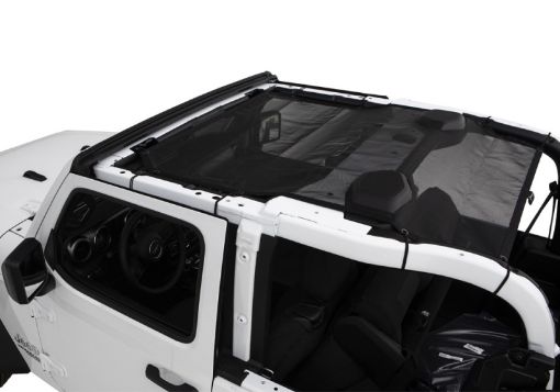 Picture of Rampage 2018 - 2019 Jeep Wrangler(JL) Sport 2 - Door Mesh Shade Top - Black