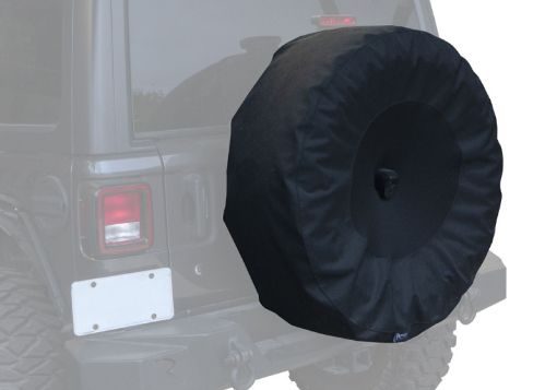Picture of Rampage 2018 - 2019 Jeep Wrangler(JL) Sport 2 - Door Tire Cover wCam Slot 33in - 35in - Black