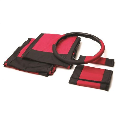Picture of Rampage 1987 - 1995 Jeep Wrangler(YJ) Comfort Combo Seat Covers - BlackRed